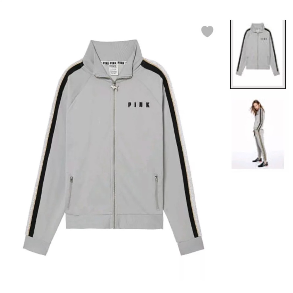 Pink Victoria’s Secret Bling varsity jacket